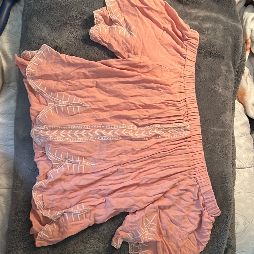 Off the shoulder pink top